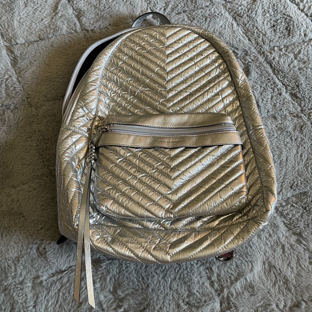 Rebecca Minkoff Silver Metallic backpack
